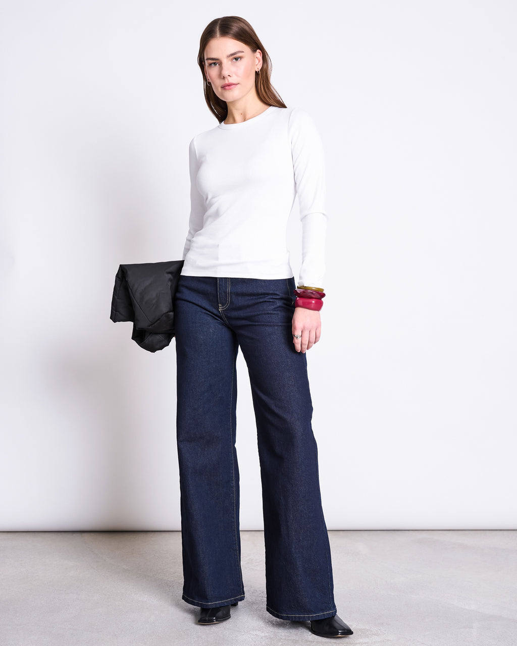 RIB LONGSLEEVE RAVA WHITE Longsleeve jan-n-june 1