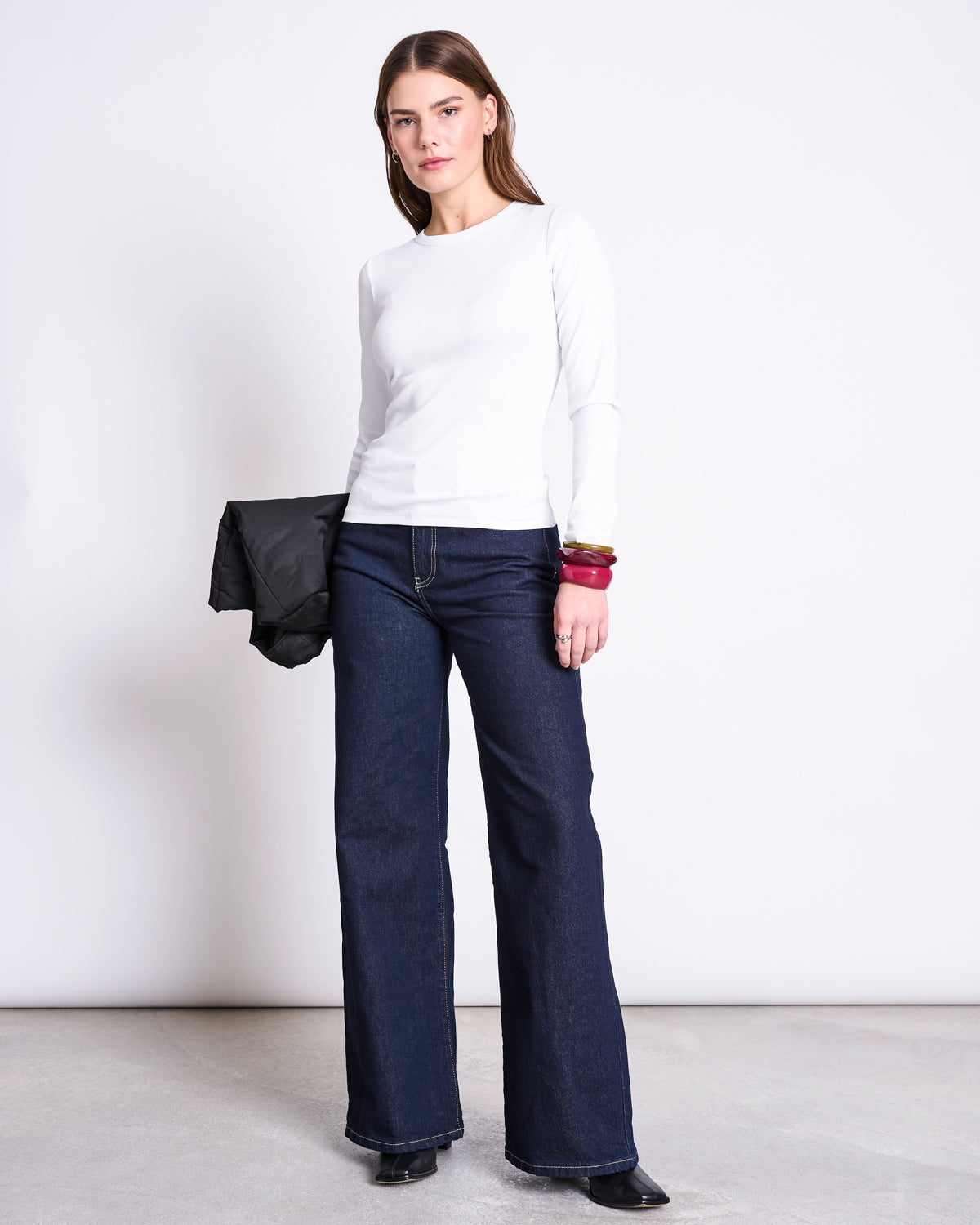 RIB LONGSLEEVE RAVA WHITE Longsleeve jan-n-june 1