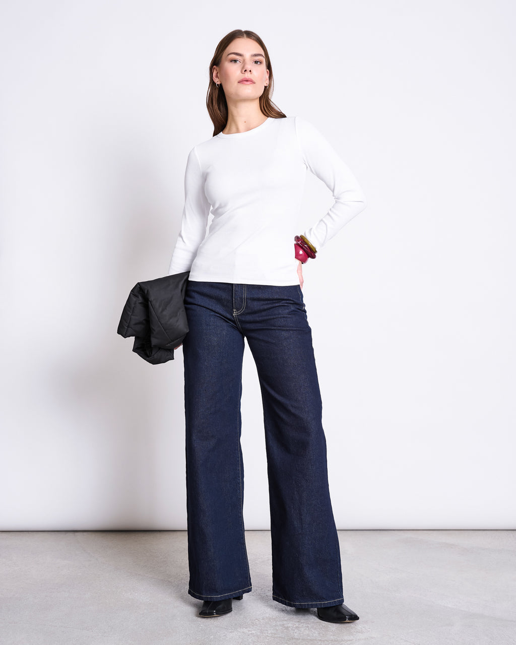 RIB LONGSLEEVE RAVA WHITE Longsleeve jan-n-june 2