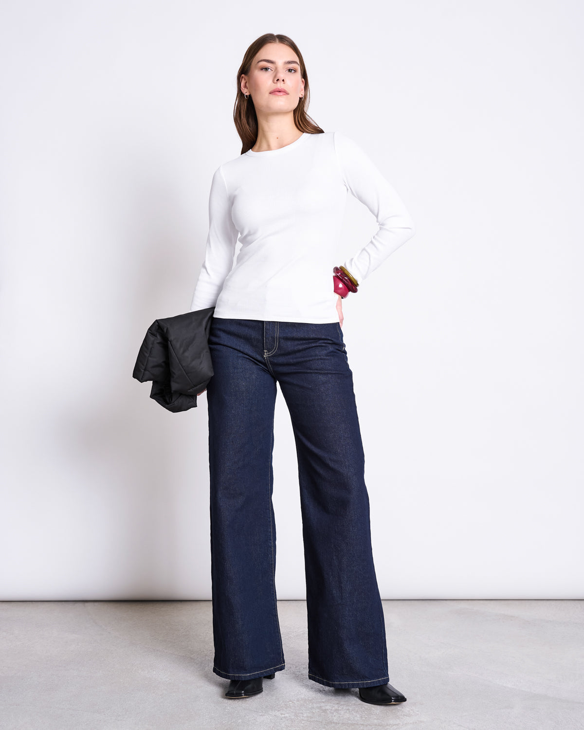RIB LONGSLEEVE RAVA WHITE Longsleeve jan-n-june 2