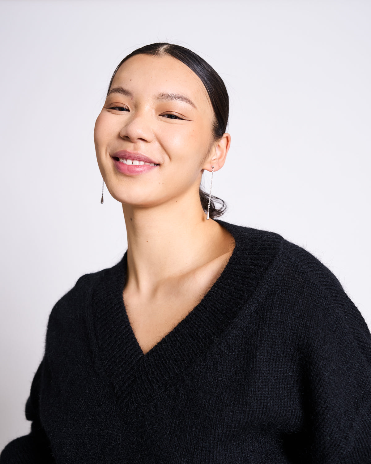 REC. MOHAIR V-NECK JUMPER YICA BLACK Jumper jan-n-june 3