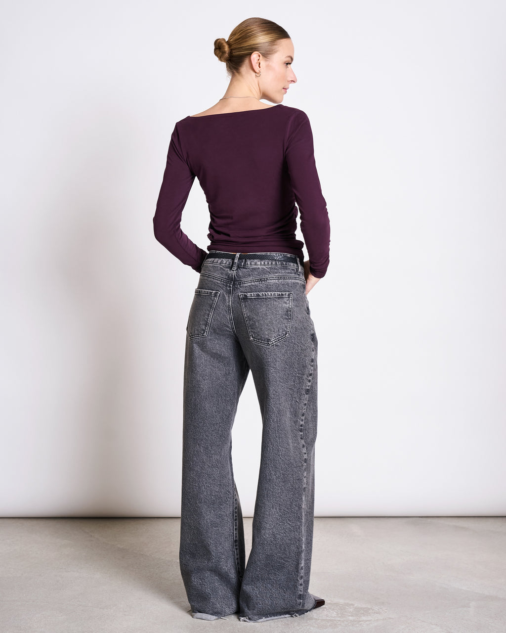 ASYMMETRICAL LONGSLEEVE CASMA CHERRY LACQUER GOTS Longsleeve jan-n-june 2