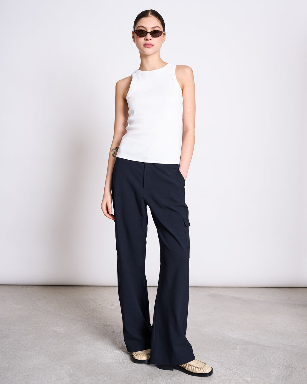 ORGANIC COTTON TANK TOP PORTO LONG WHITE GOTS T-shirt jan-n-june 1