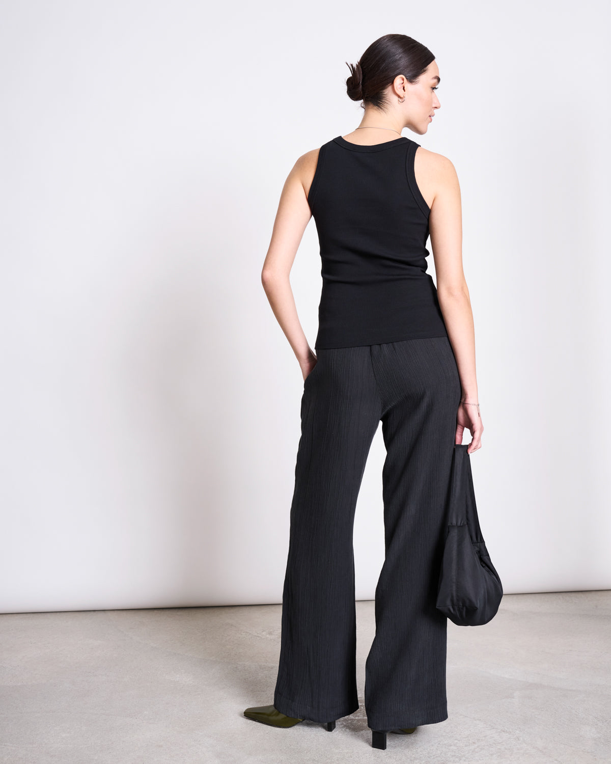 ORGANIC COTTON TANK TOP PORTO LONG BLACK GOTS T-shirt jan-n-june 5