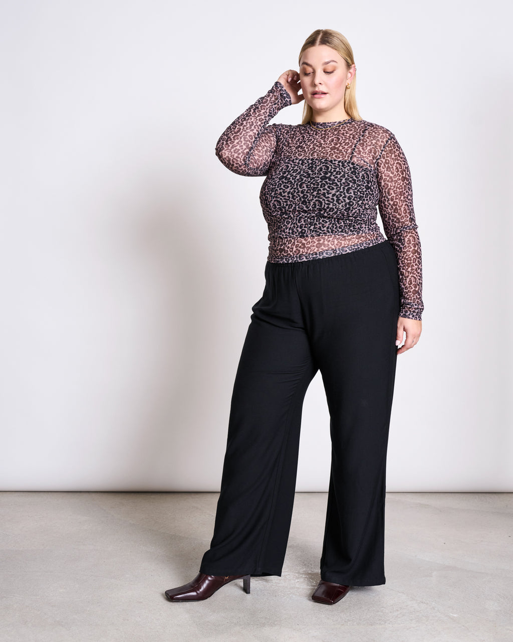 MESH LONGSLEEVE DORA LEO PRINT Longsleeve jan-n-june 1