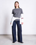 BRUSHED T-SHIRT BOY DARK GREY GOTS jan-n-june 1