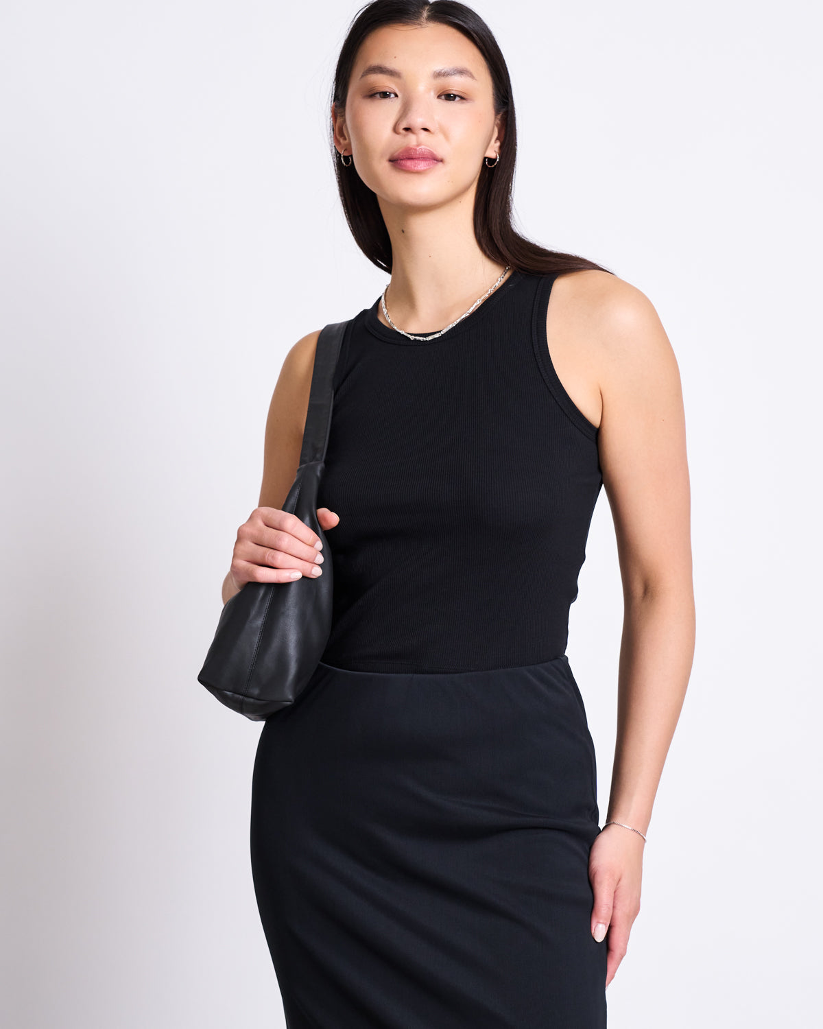 TRANSPARENT BACK TANK TOP HOLMEN BLACK Tops jan-n-june 3