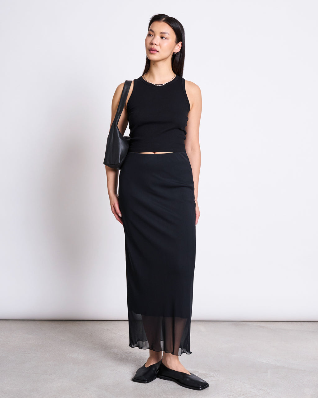 TRANSPARENT BACK TANK TOP HOLMEN BLACK Tops jan-n-june 5