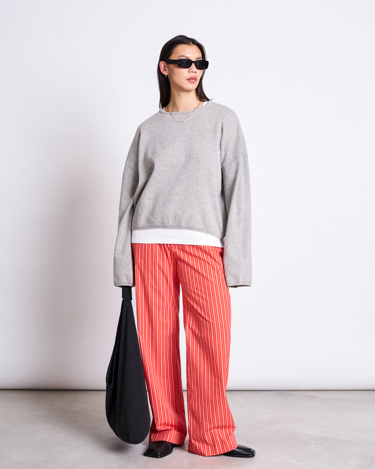 COTTON PANTS SOBY CHERRY RED WHITE STRIPED GOTS Pants jan-n-june 2