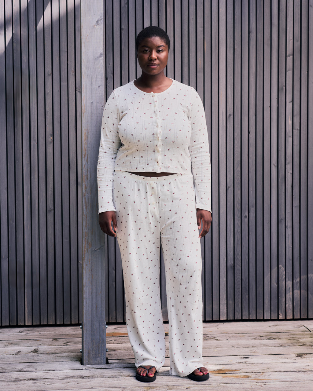 POINTELLE PYJAMA PANTS BLOOMY GOTS T-shirt jan-n-june 3