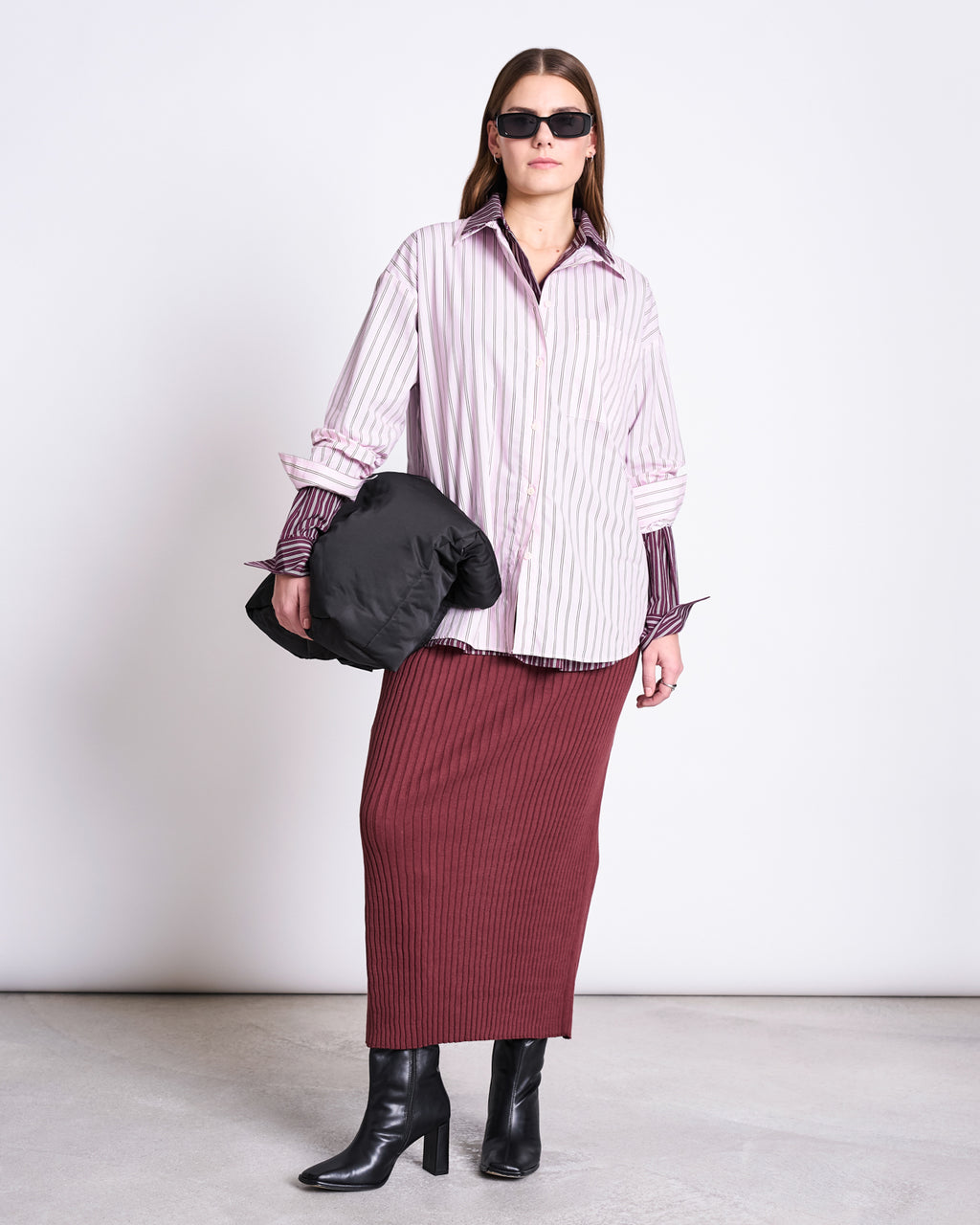 MIDI KNIT SKIRT EBBA INTENSE RUST GOTS jan-n-june 14