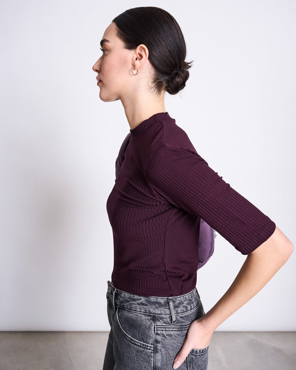 TENCEL™ LYOCELL RIB T-SHIRT NINA CHERRY LACQUER T-shirt jan-n-june 7