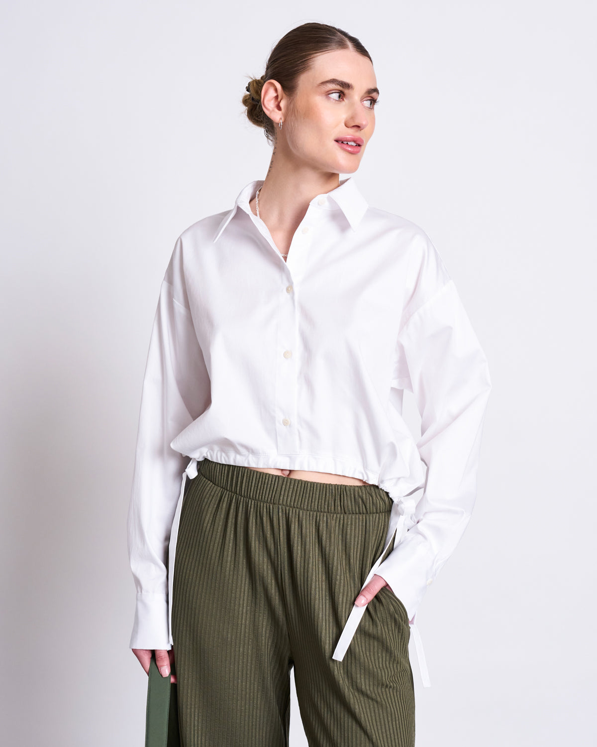 DRAWSTRING SHIRT ISTED WHITE Blouses jan-n-june 5
