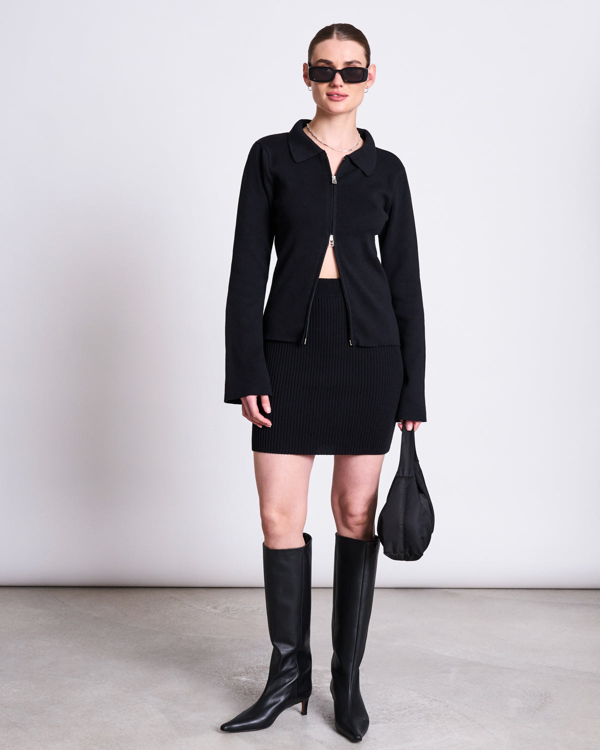 KNIT SKIRT LOKKA BLACK GOTS Mini Skirt jan-n-june 4
