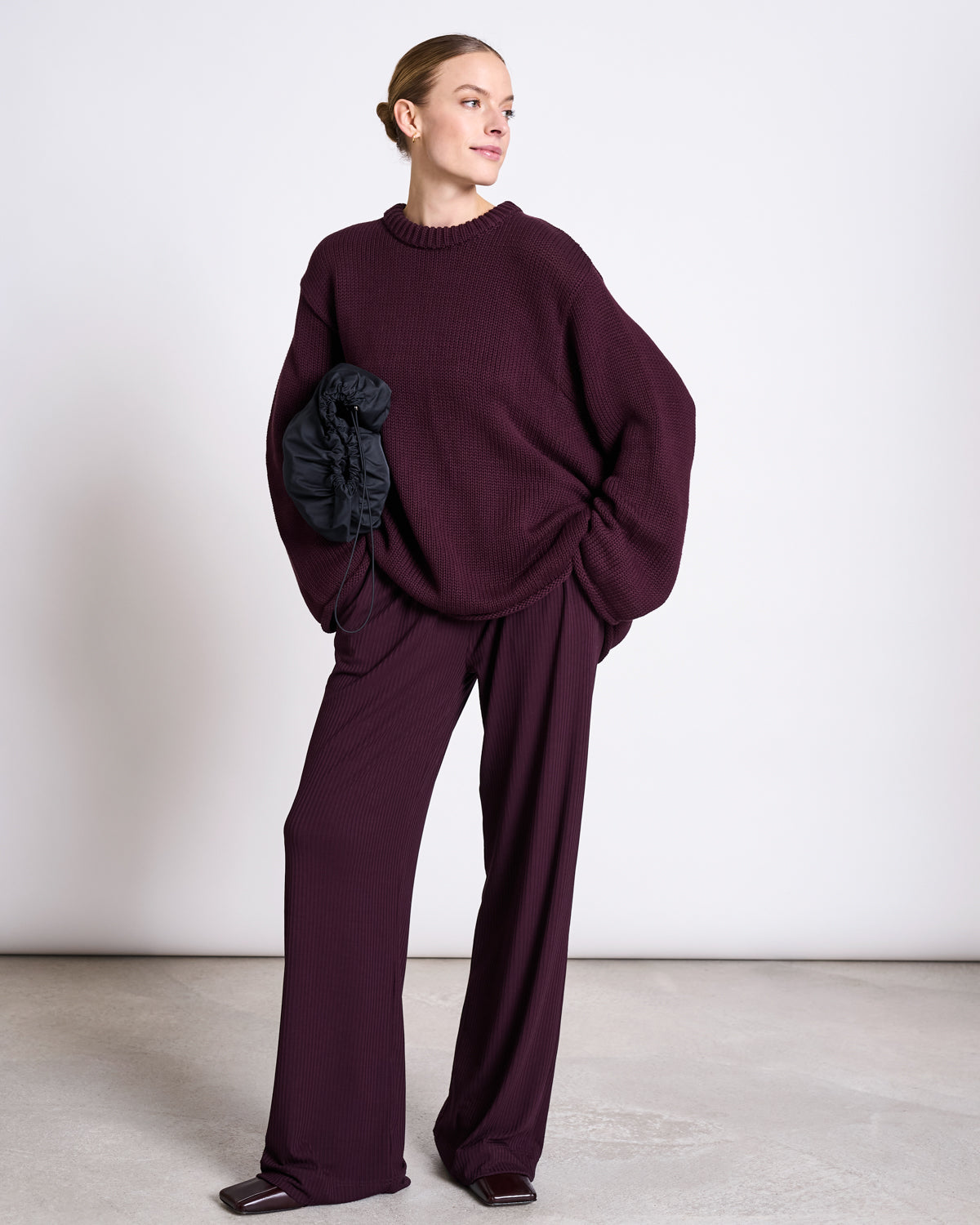 TENCEL™ LYOCELL RIB PANTS SMILLA CHERRY LACQUER Pants jan-n-june 5