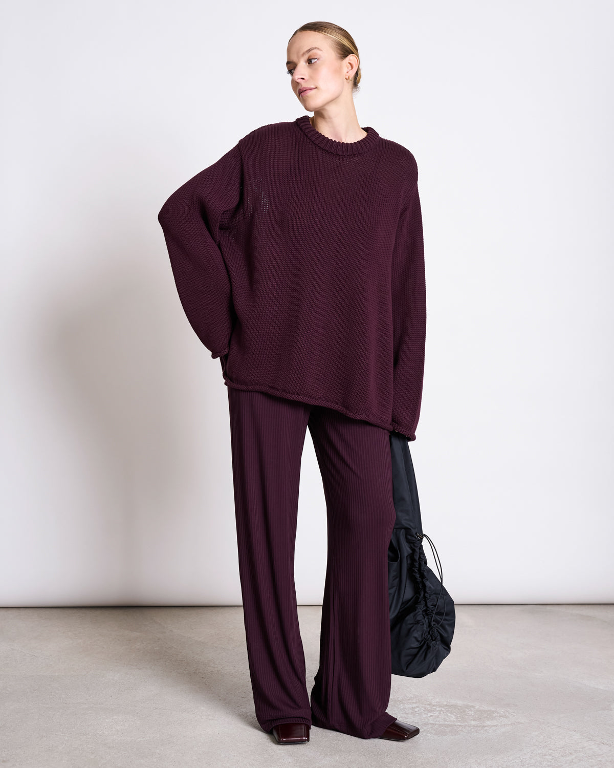 TENCEL™ LYOCELL RIB PANTS SMILLA CHERRY LACQUER Pants jan-n-june 8