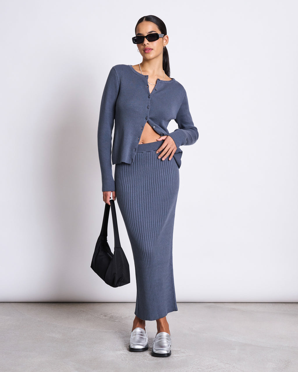 MIDI KNIT SKIRT EBBA TURBULENCE GOTS Skirts jan-n-june 3