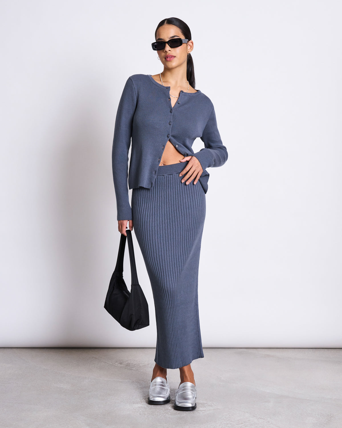 MIDI KNIT SKIRT EBBA TURBULENCE GOTS Skirts jan-n-june 3