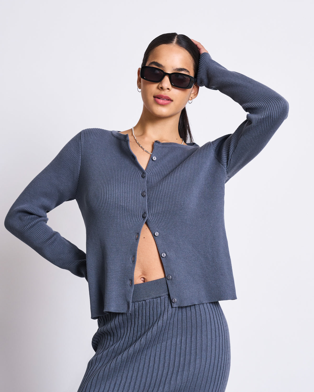MIDI KNIT SKIRT EBBA TURBULENCE GOTS Skirts jan-n-june 2
