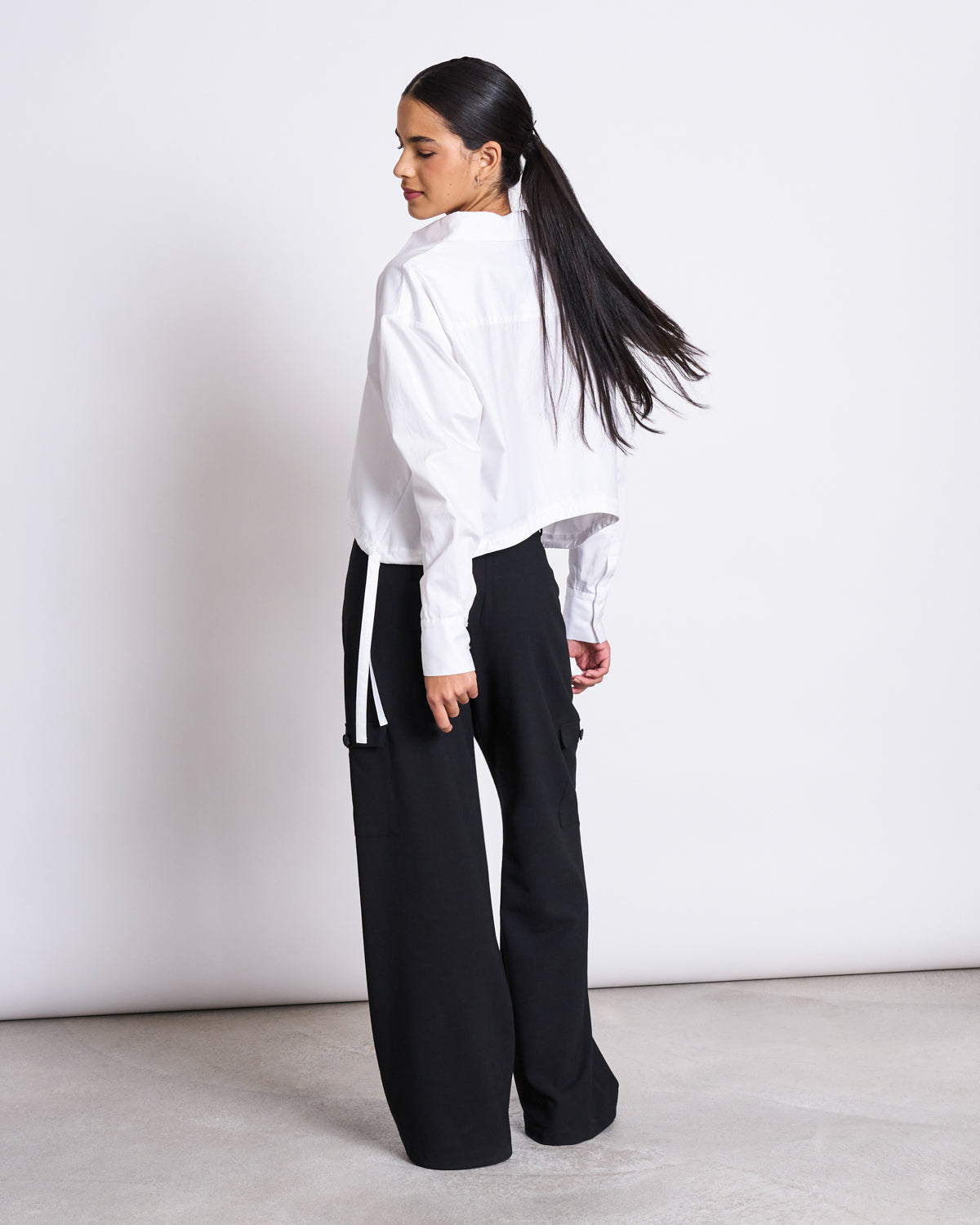 DRAWSTRING SHIRT ISTED WHITE Blouses jan-n-june 2