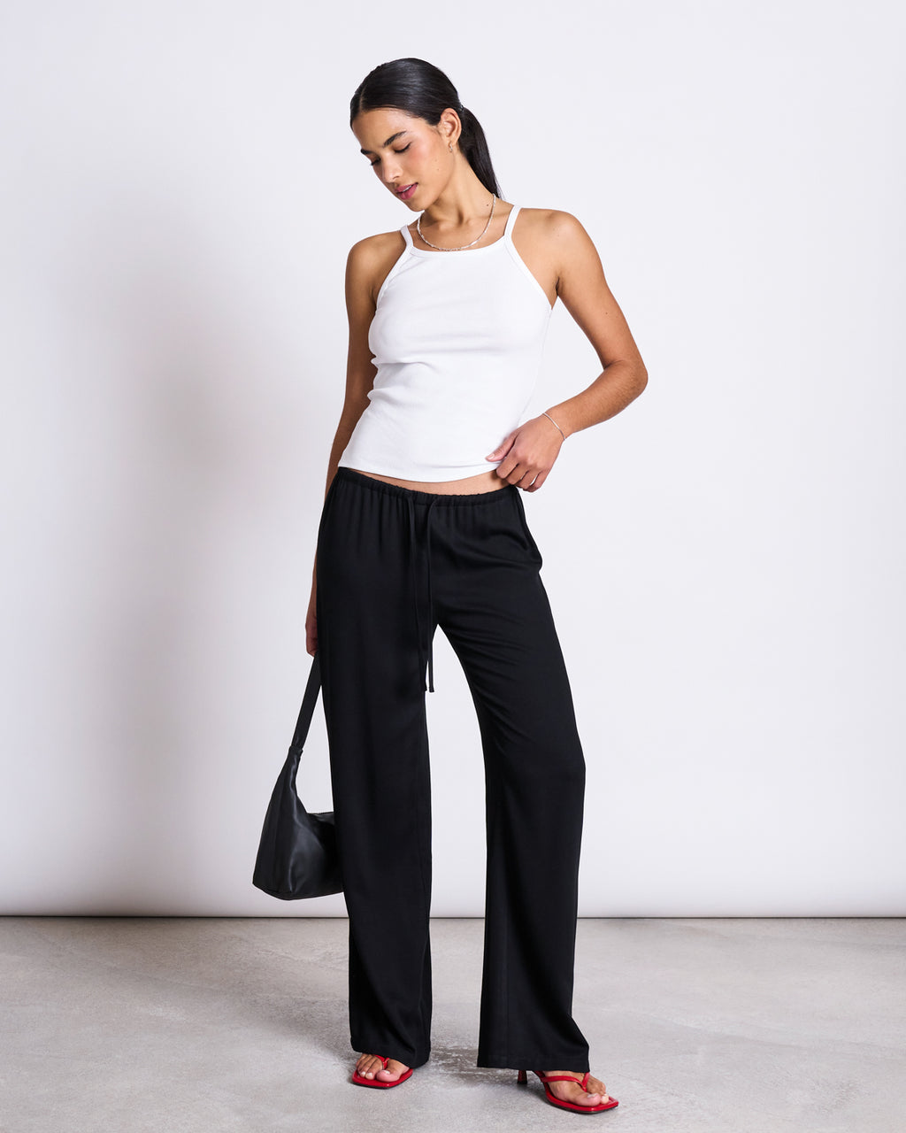 RIB TOP STEM WHITE T-shirt jan-n-june 2