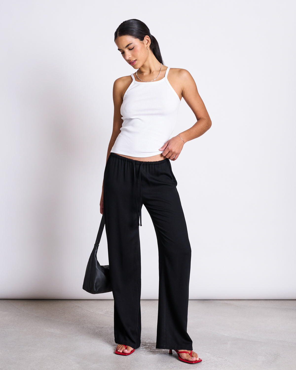 RIB TOP STEM WHITE T-shirt jan-n-june 2