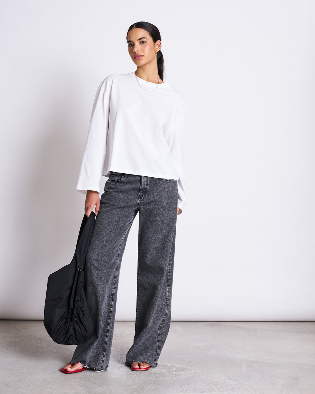 BOXY LONGSLEEVE ANKIRA WHITE Longsleeve jan-n-june 1