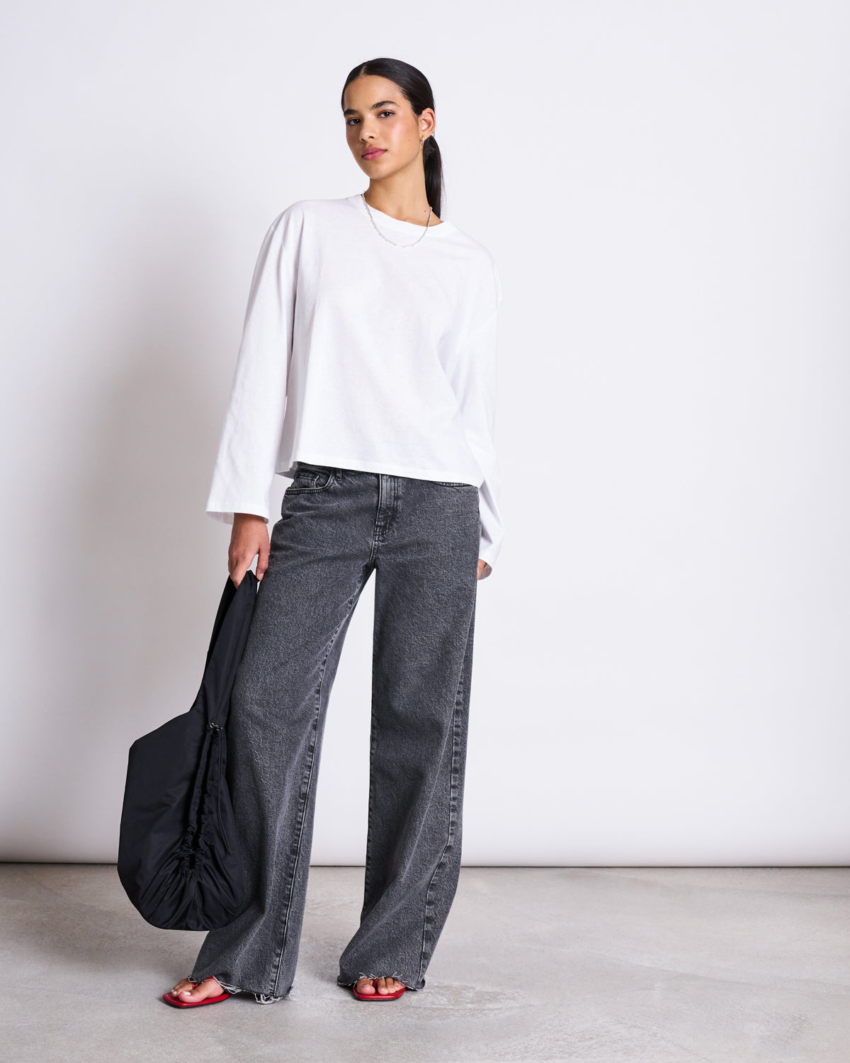 BOXY LONGSLEEVE ANKIRA WHITE Longsleeve jan-n-june 1