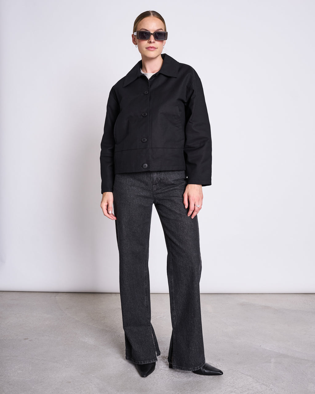SLITTED WIDE LEG JEANS SELENE FADED BLACK Jeans jan-n-june 3