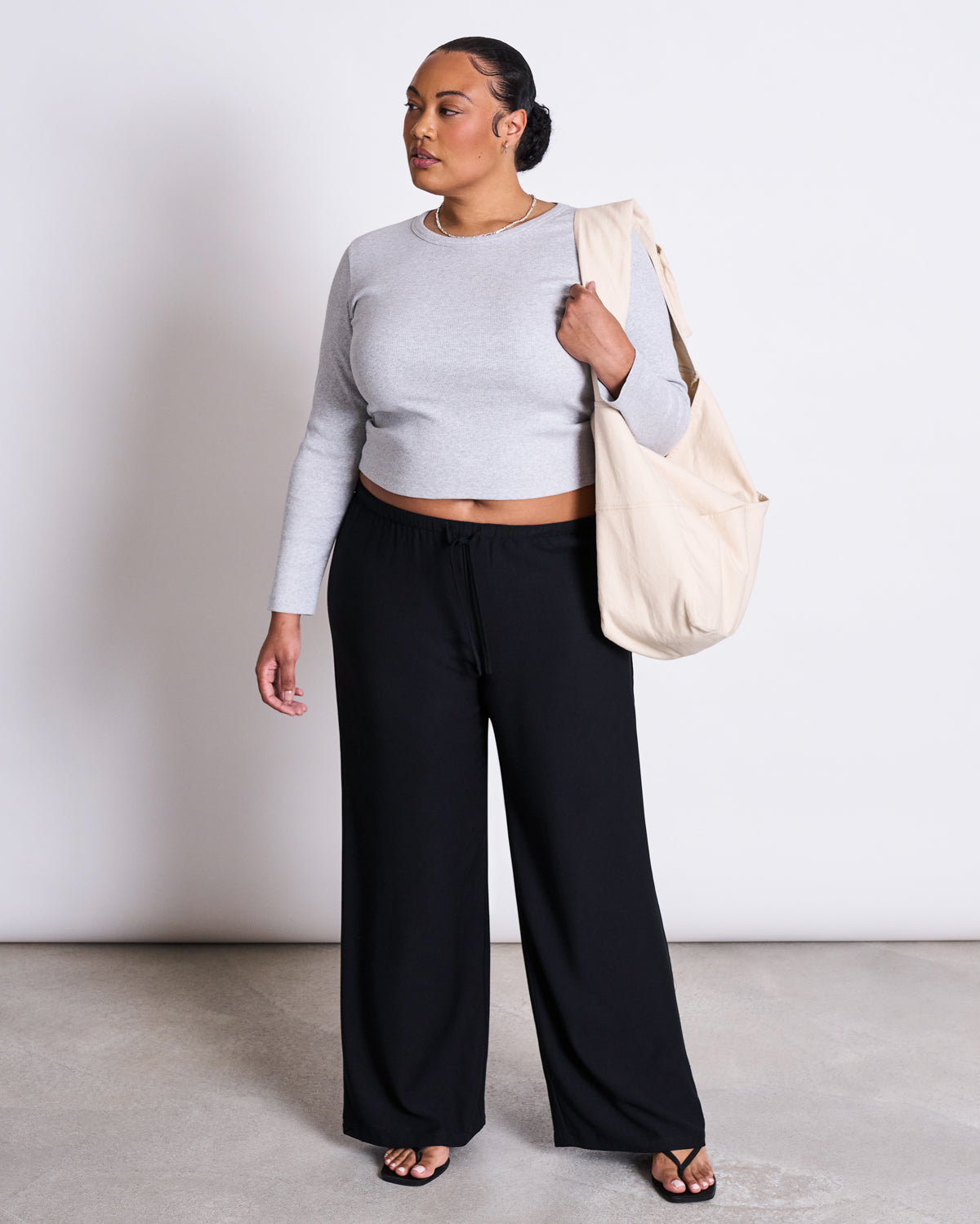 RIB LONGSLEEVE MURI LIGHT GREY GOTS Longsleeve jan-n-june 1