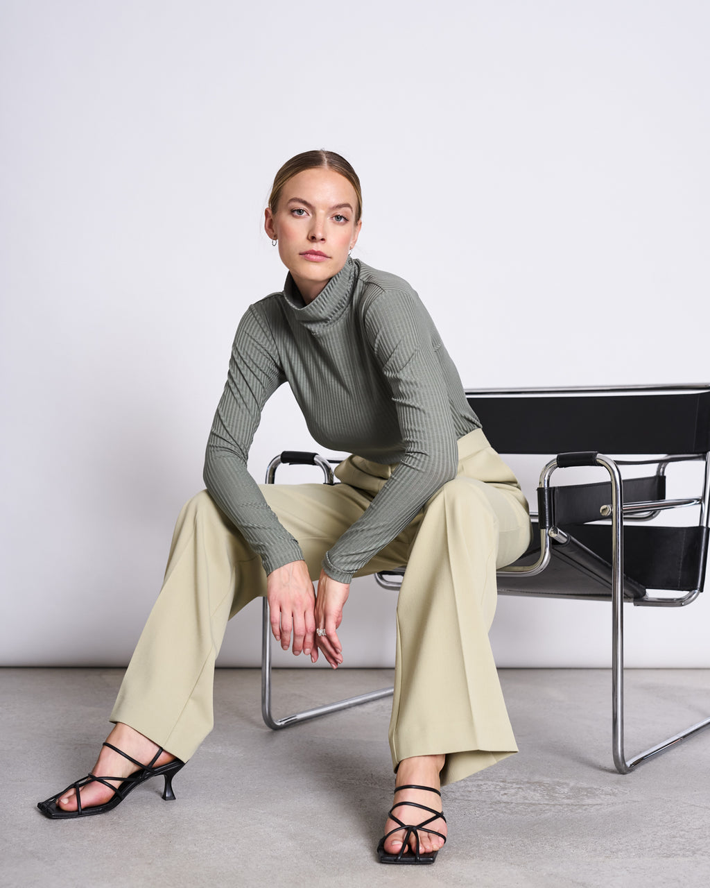 TENCEL™ LYOCELL RIB TURTLENECK MIO SEA SPRAY Longsleeve jan-n-june 6