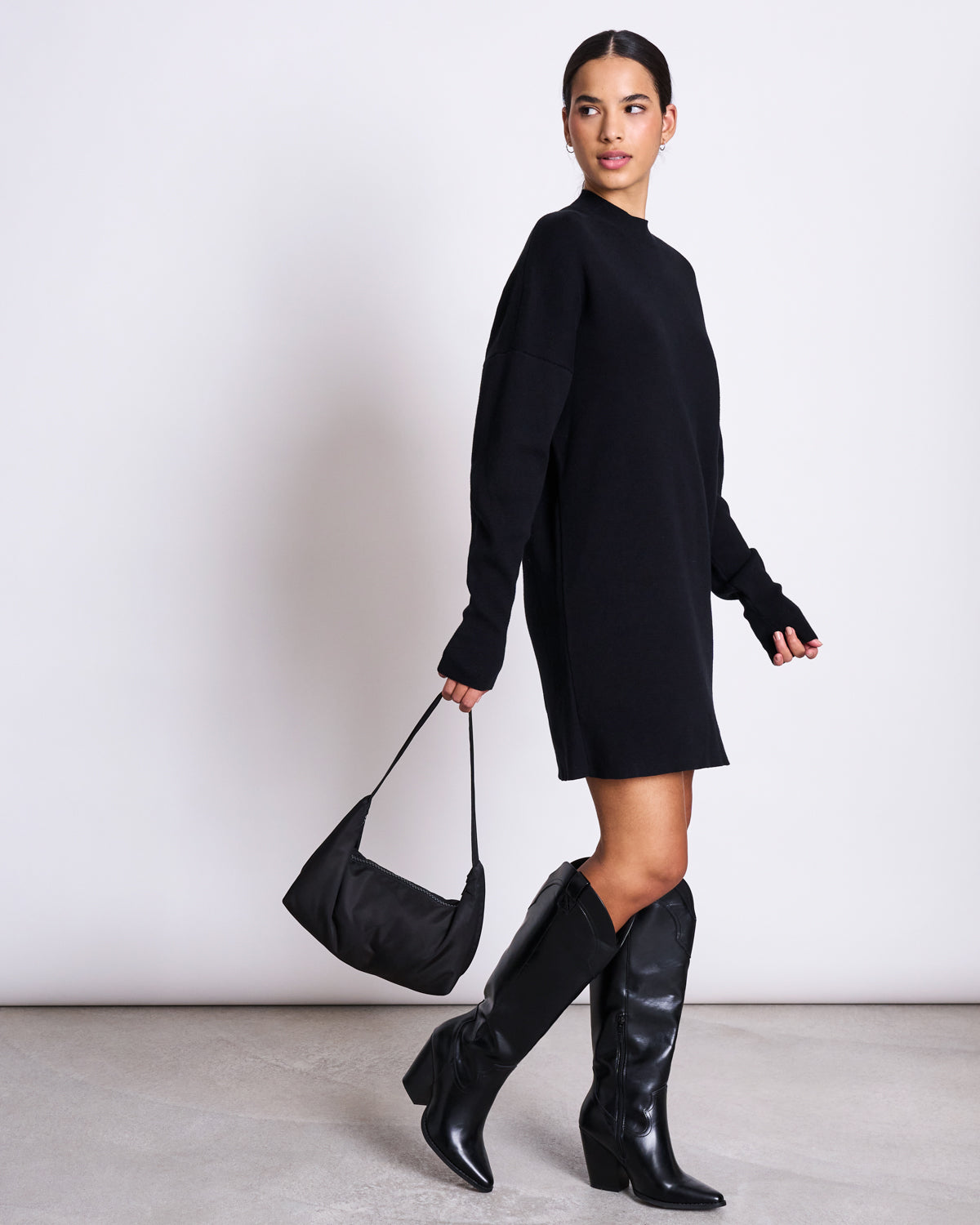 KNIT DRESS NUNA BLACK GOTS jan-n-june 4