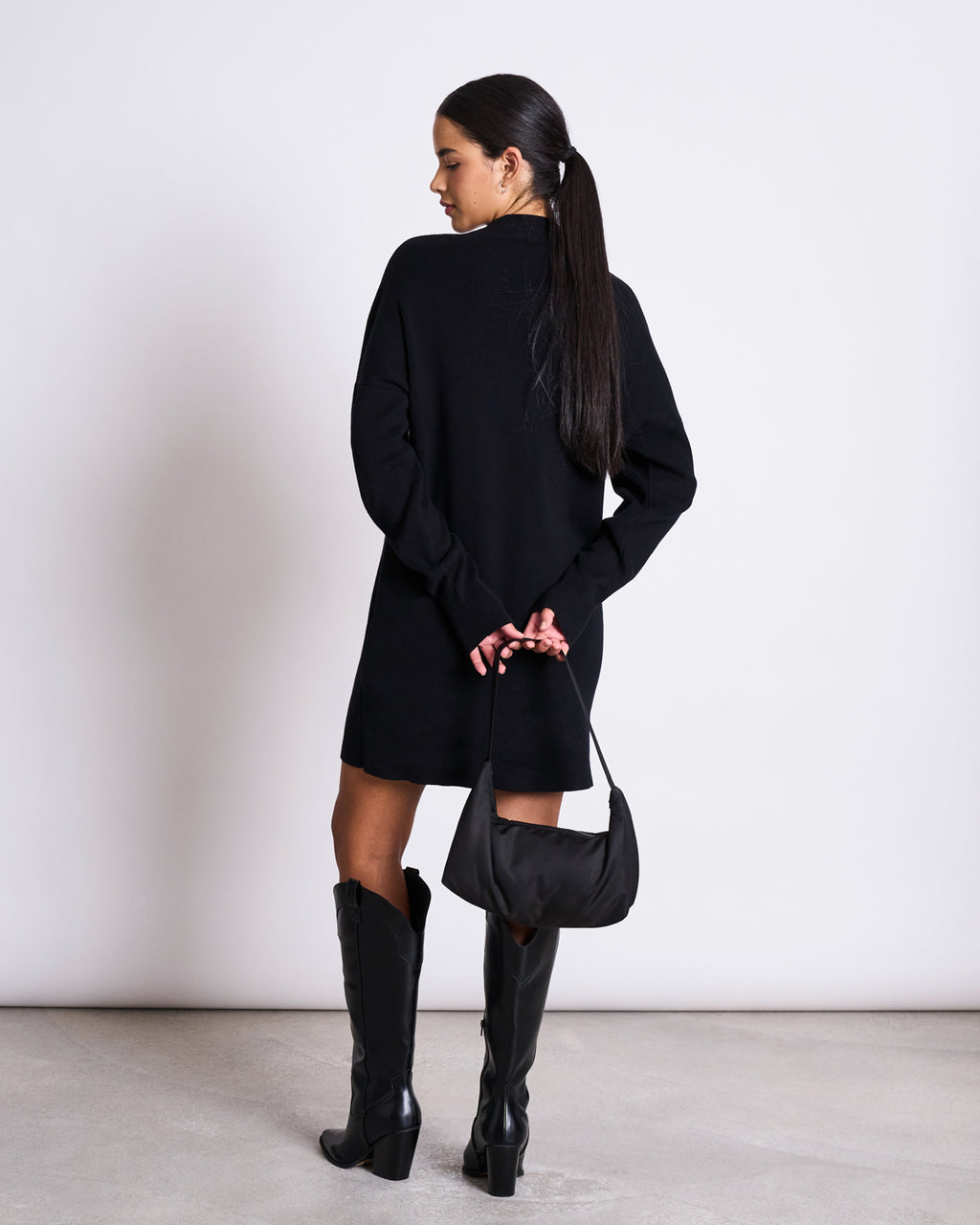 KNIT DRESS NUNA BLACK GOTS jan-n-june 5