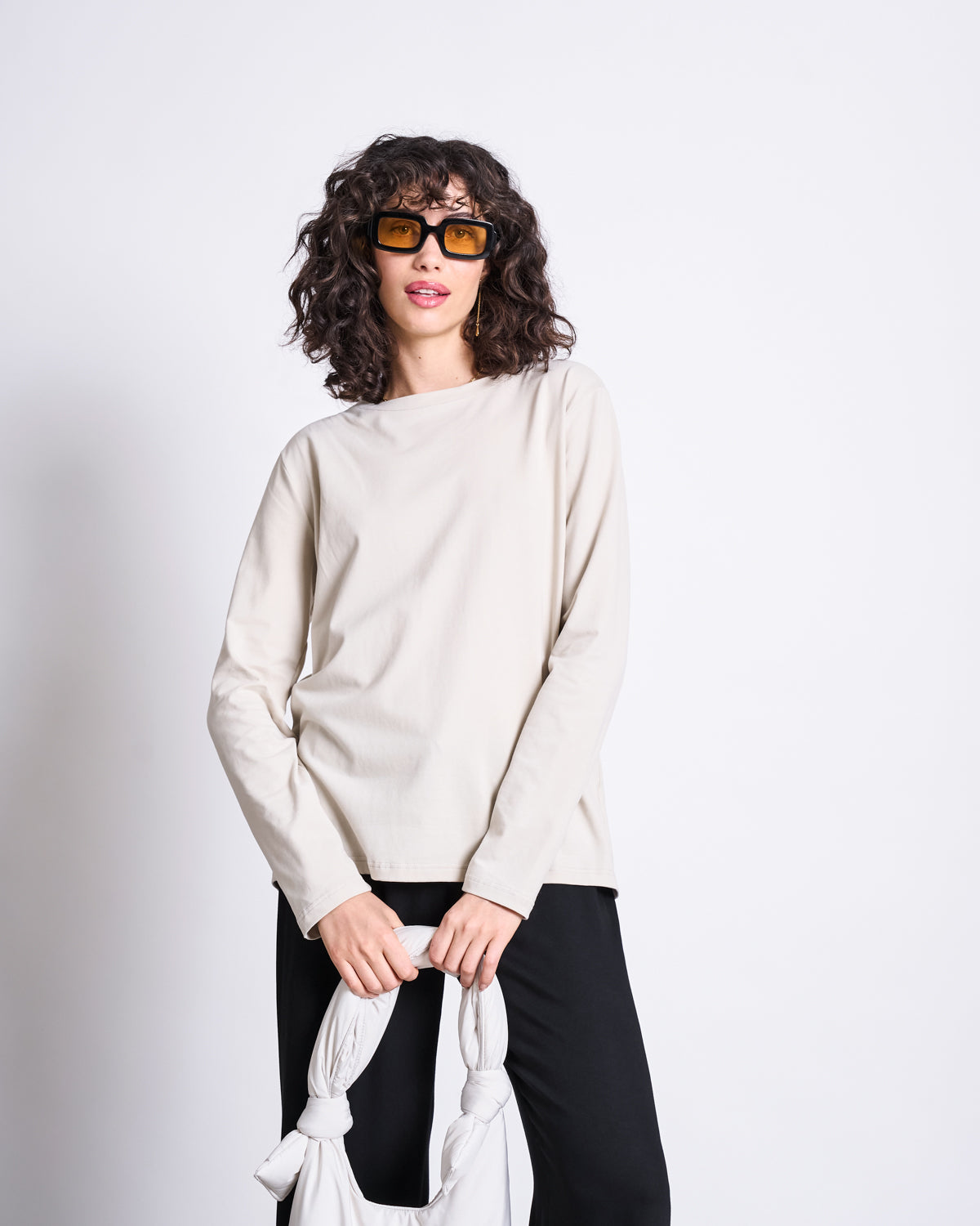 BRUSHED LONGSLEEVE BOY IVORY GOTS Longsleeve jan-n-june 2