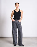 MINIRIB TANK TOP AMAGER BLACK GOTS T-shirt jan-n-june 1