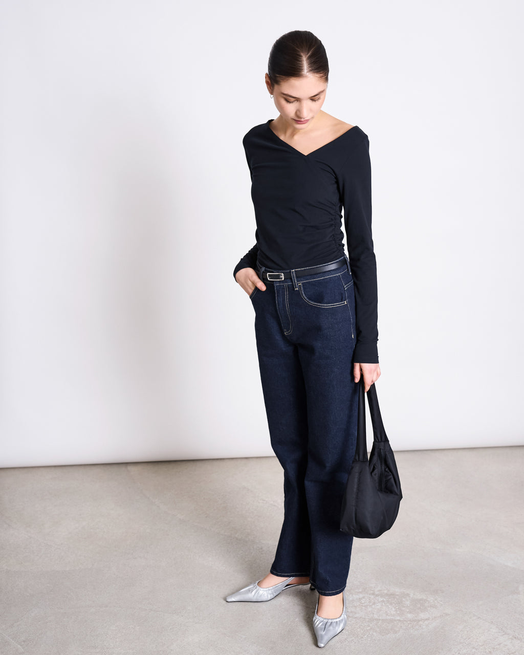 ASYMMETRICAL LONGSLEEVE CASMA BLACK GOTS Longsleeve jan-n-june 2