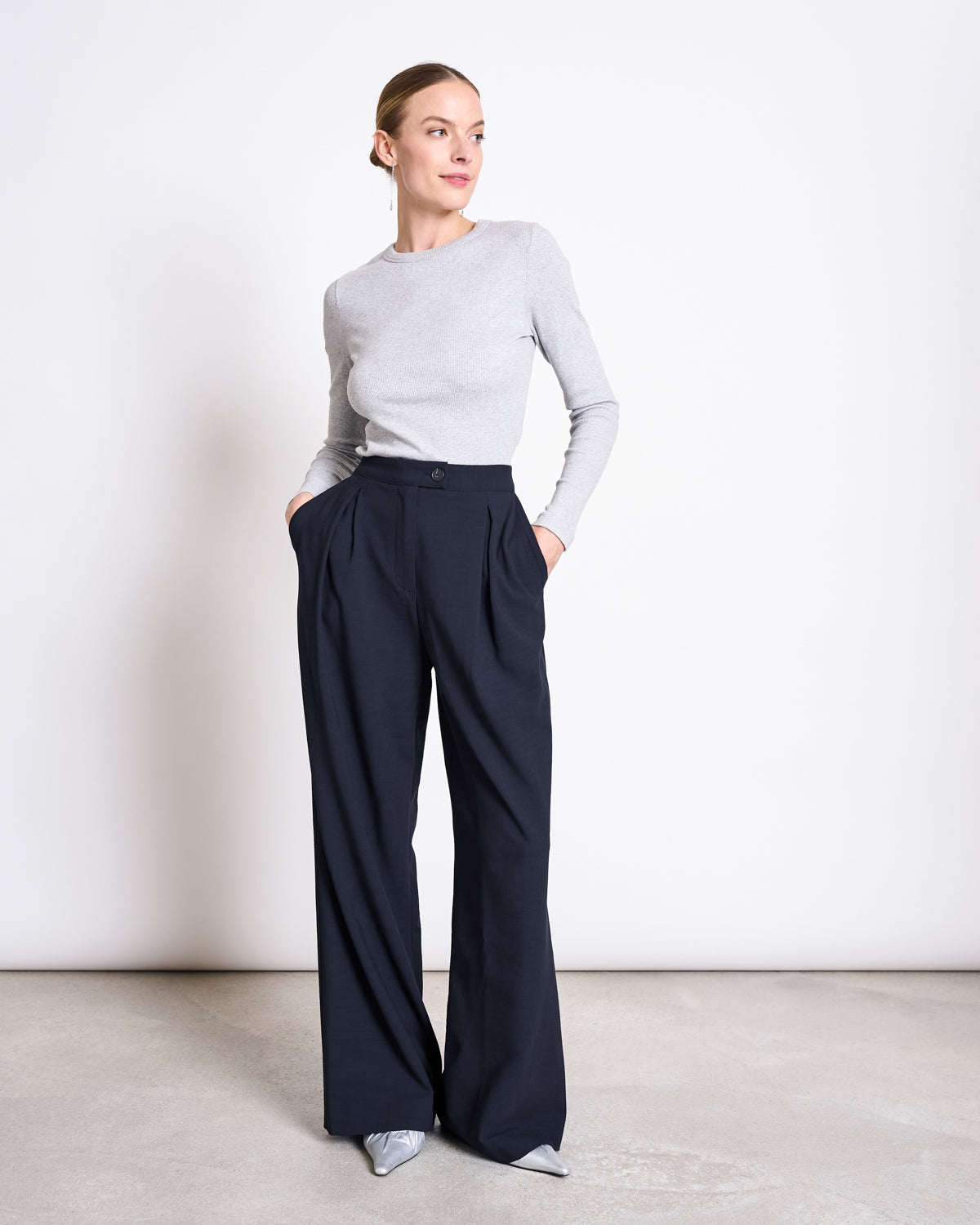 RIB LONGSLEEVE MURI LIGHT GREY GOTS Longsleeve jan-n-june 9
