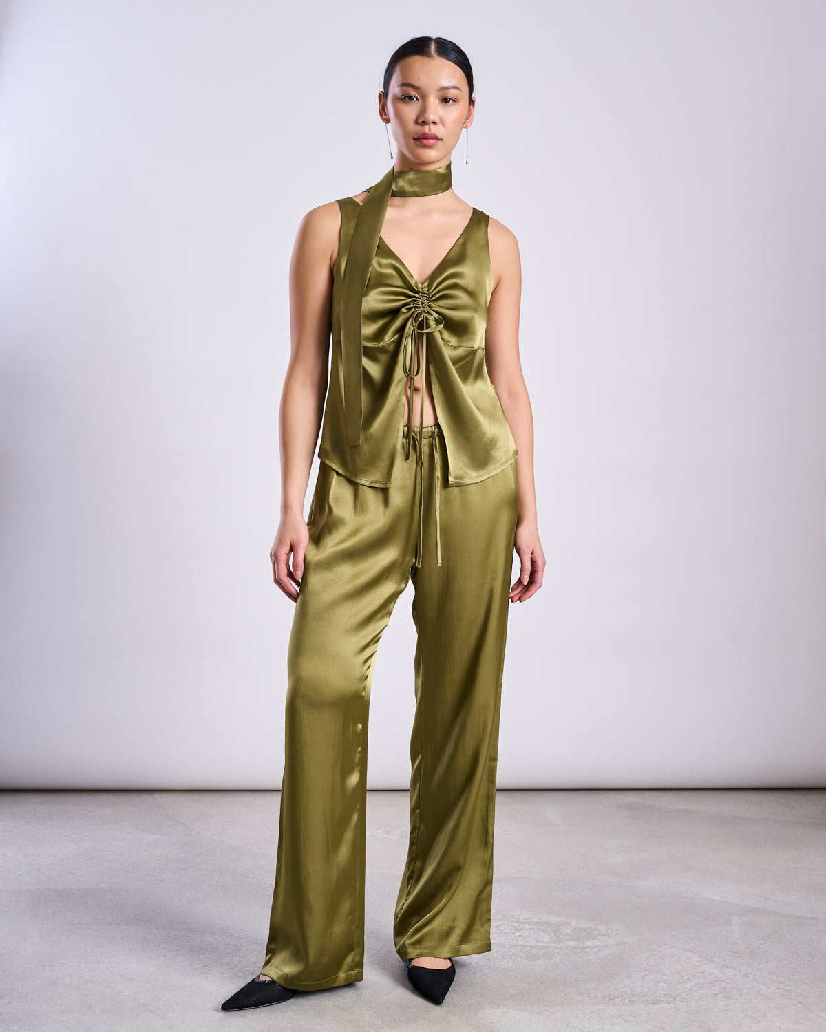 SILKY SCARF PIURA WOODY OLIVE Accessories jan-n-june 1