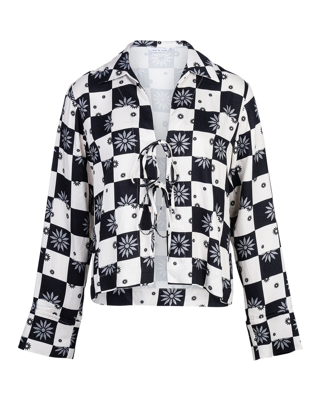 TIE BLOUSE KALUZ FLORAL SQUARE PRINT Blouses jan-n-june 4