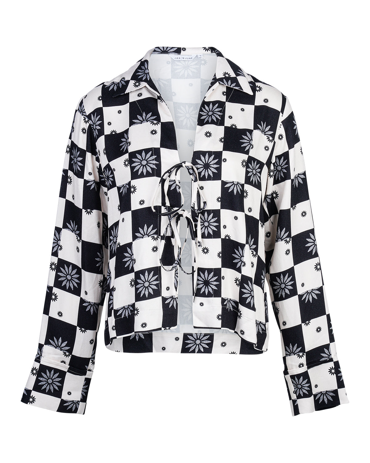 TIE BLOUSE KALUZ FLORAL SQUARE PRINT Blouses jan-n-june 4