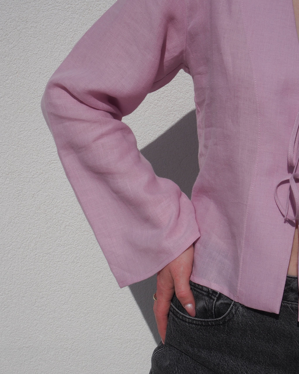 LINEN TIE BLOUSE SKAGEN LIGHT ORCHID Blouses jan-n-june 8