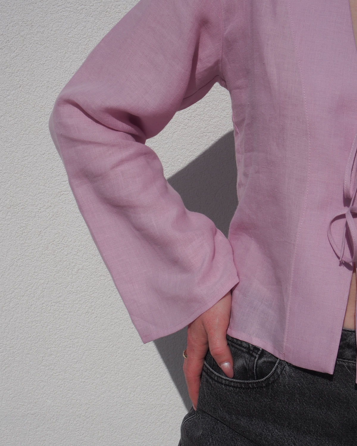 LINEN TIE BLOUSE SKAGEN LIGHT ORCHID Blouses jan-n-june 8