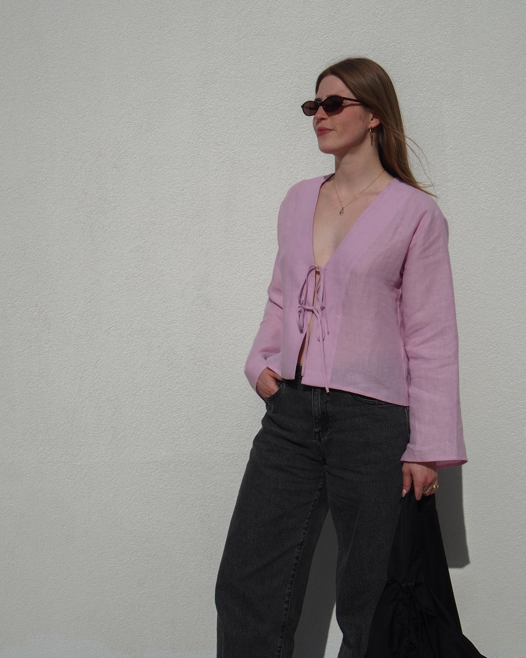 LINEN TIE BLOUSE SKAGEN LIGHT ORCHID Blouses jan-n-june 9