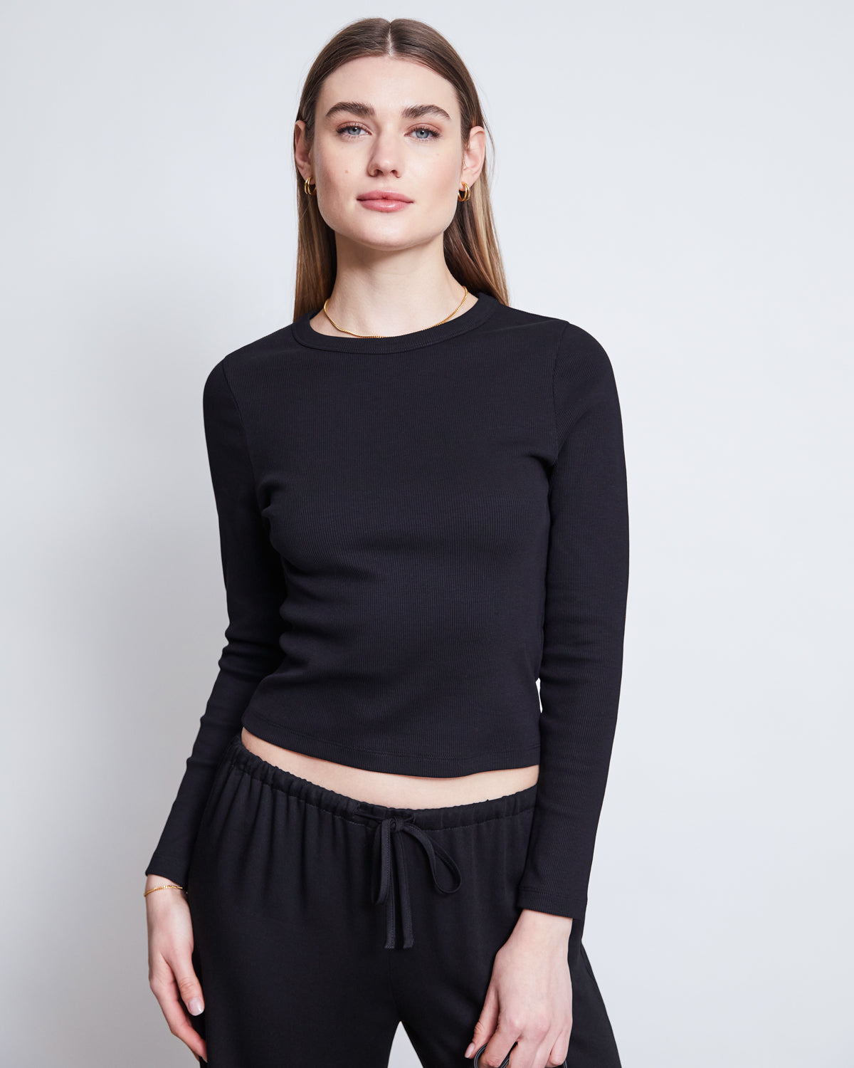 MID RISE LOOSE PANTS STRATH BLACK jan-n-june 3