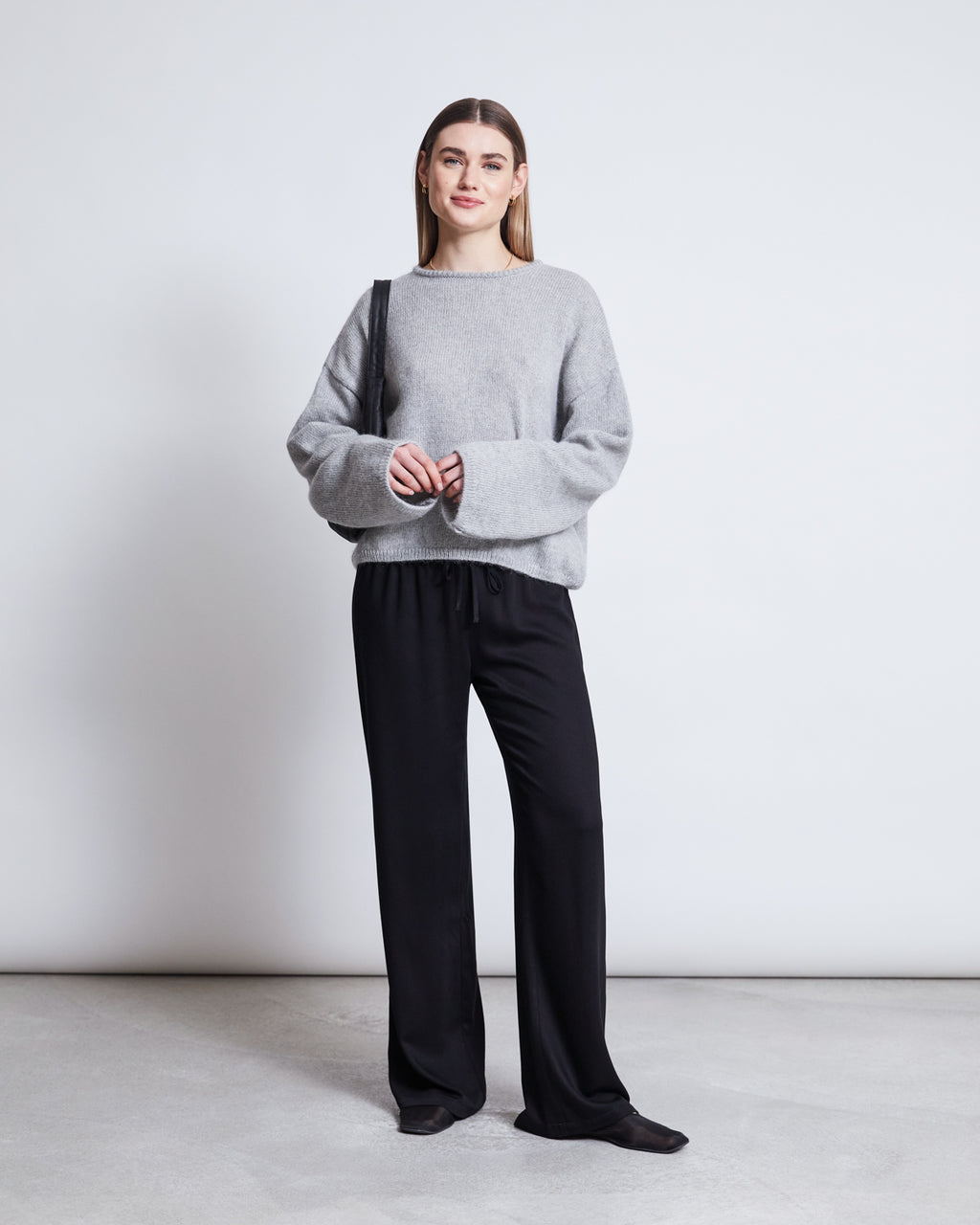 MID RISE LOOSE PANTS STRATH BLACK jan-n-june 5
