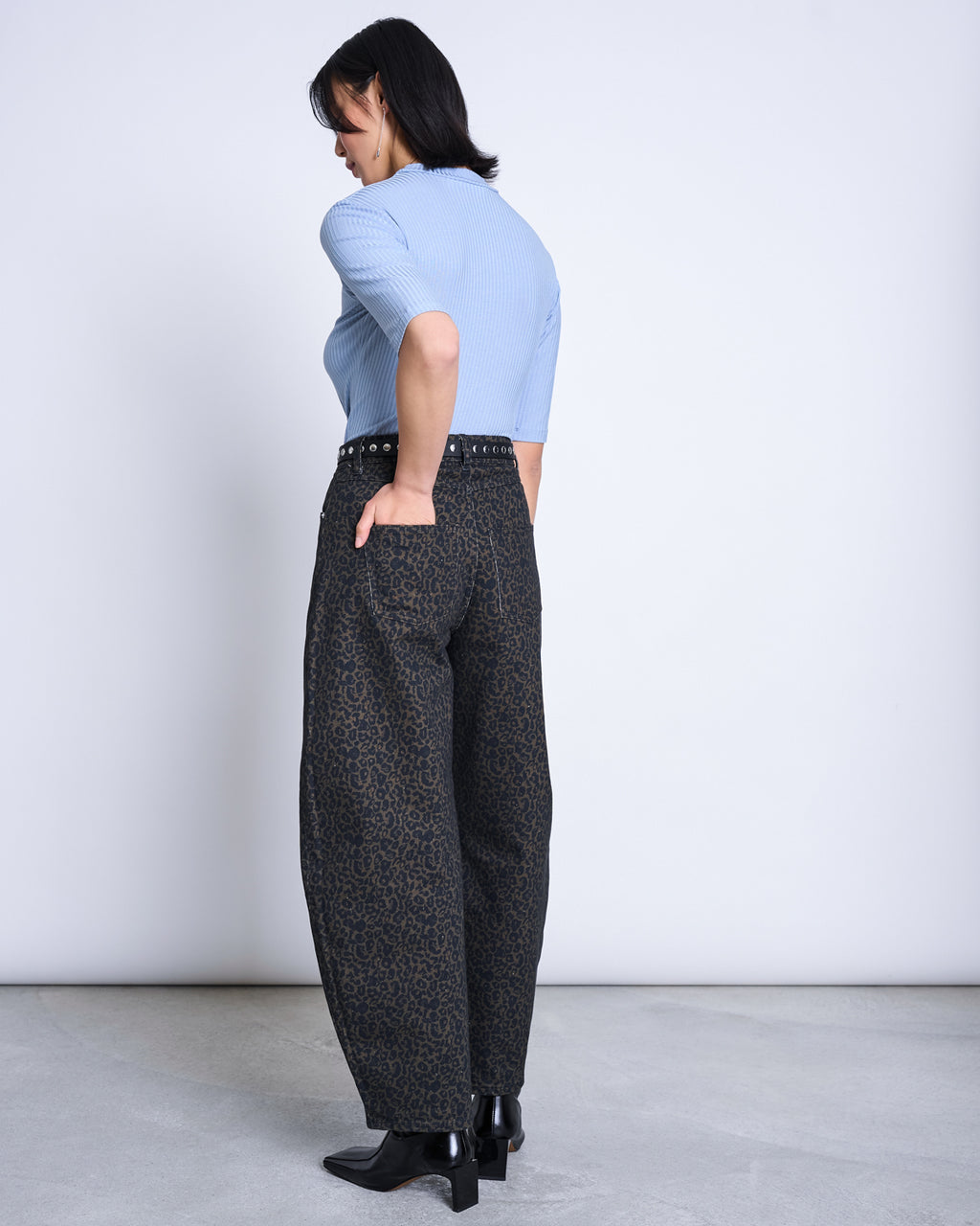 TENCEL™ LYOCELL RIB T-SHIRT NINA MID BLUE T-shirt jan-n-june 4