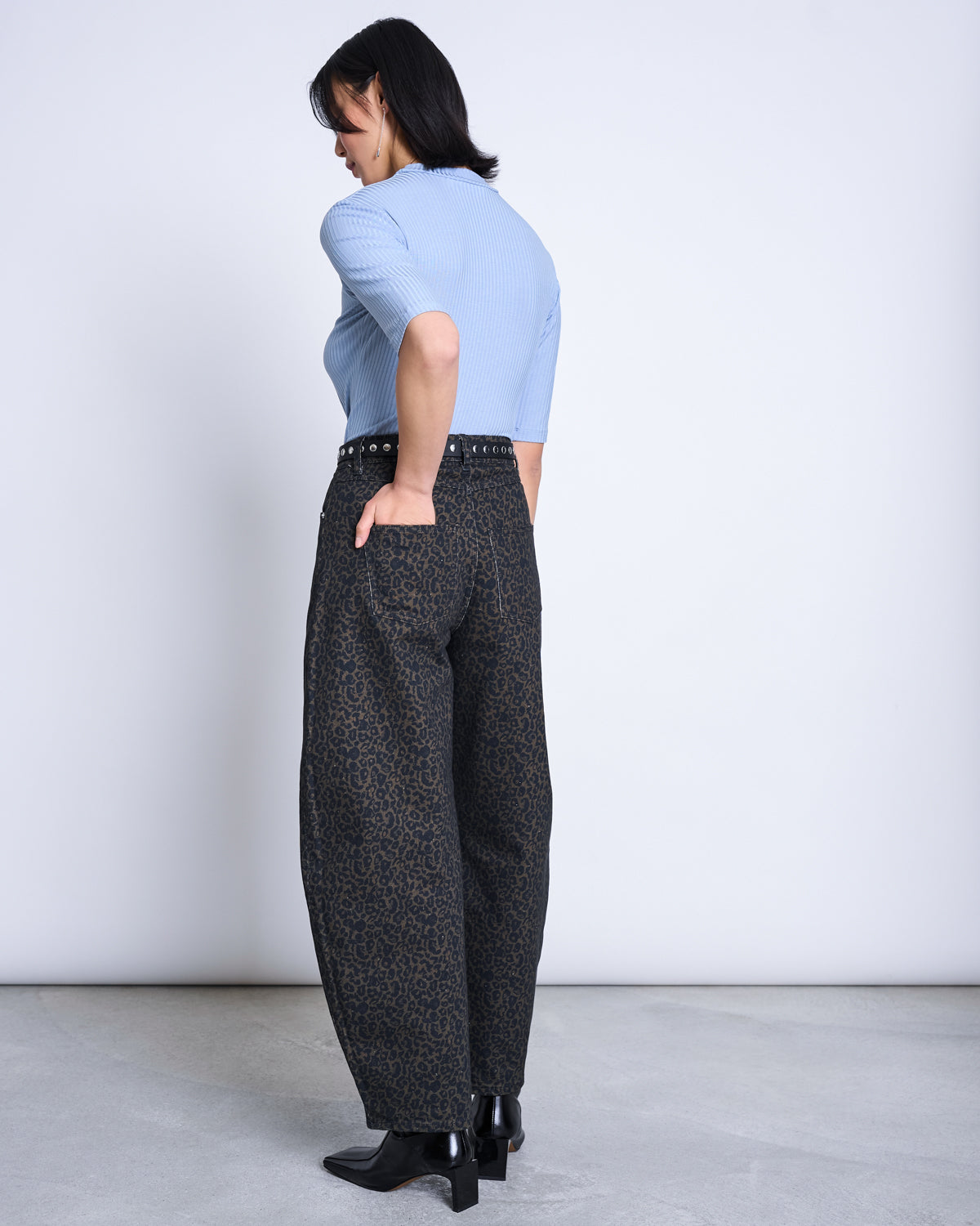 TENCEL™ LYOCELL RIB T-SHIRT NINA MID BLUE T-shirt jan-n-june 4