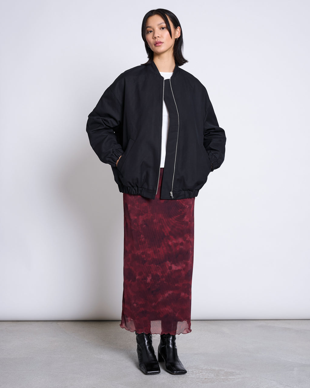 MESH MAXI SKIRT SMUK CARMINE CURL Skirt jan-n-june 6