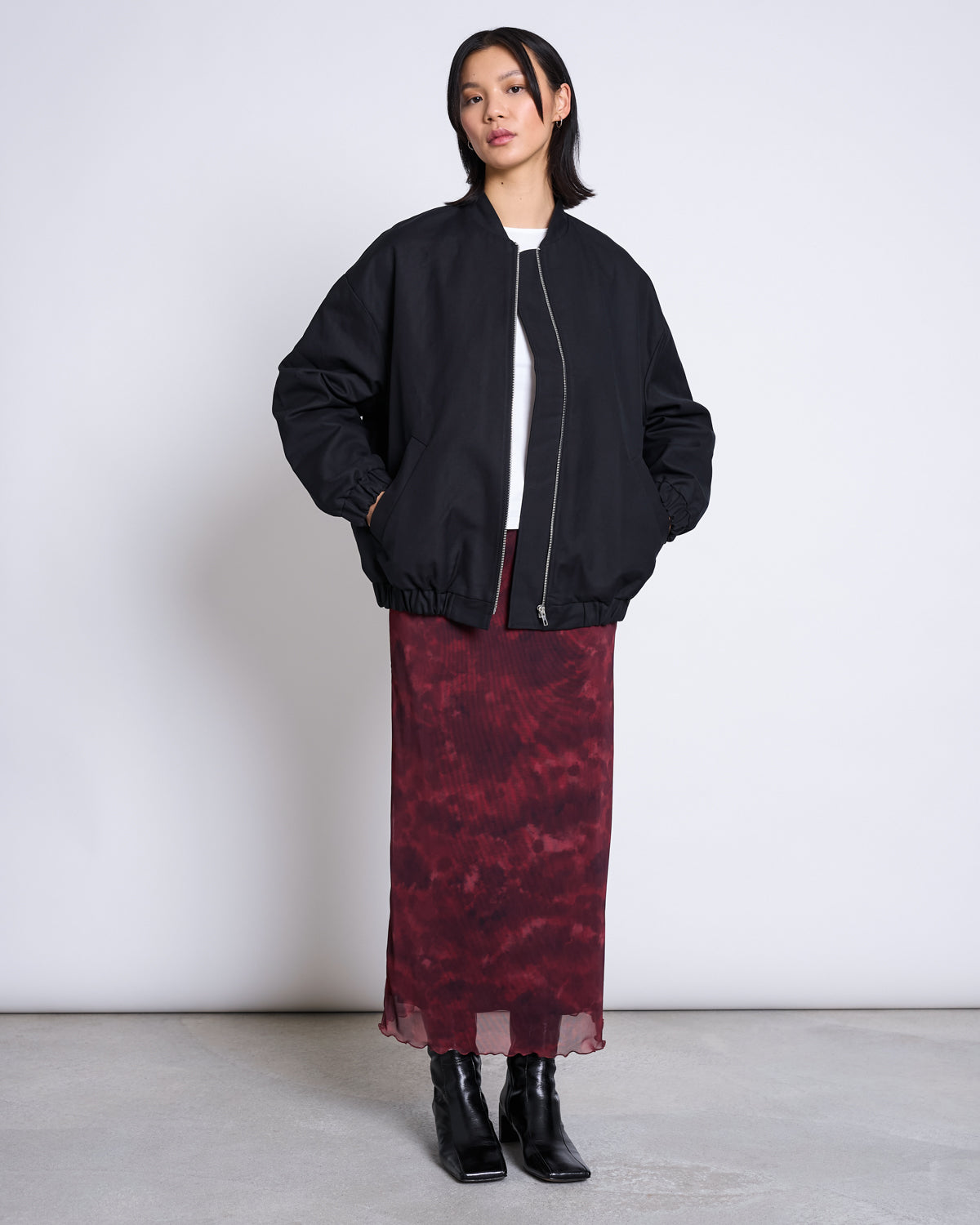 MESH MAXI SKIRT SMUK CARMINE CURL Skirt jan-n-june 6