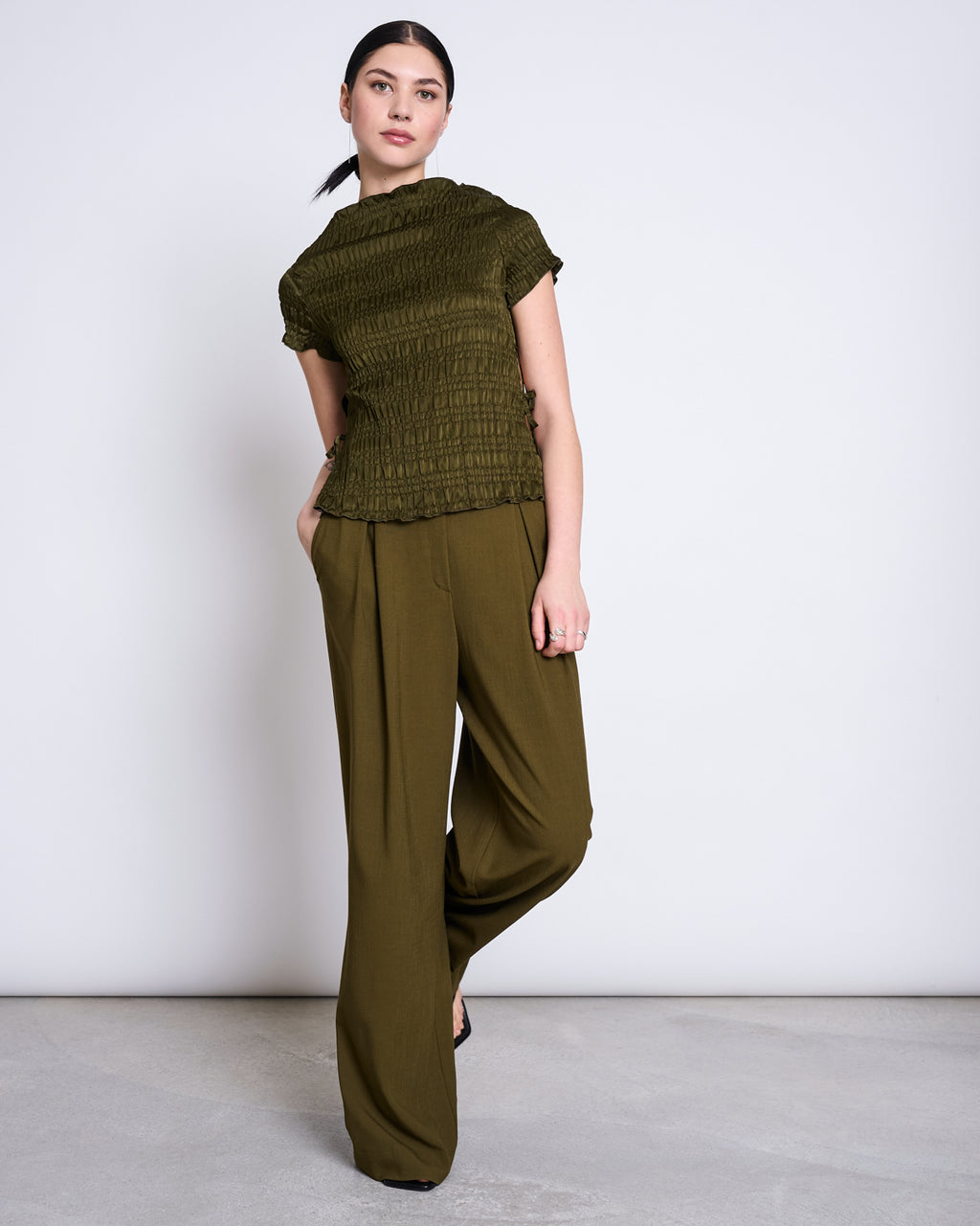 SMOCKED T-SHIRT FERN ROSEMARY T-shirt jan-n-june 3